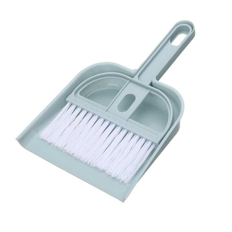 Mini Broom And Dustpan Set For Keyboard Car Home Office Desktop Cleaning Compact Lightweight Durable Nordic Blue - Image 2