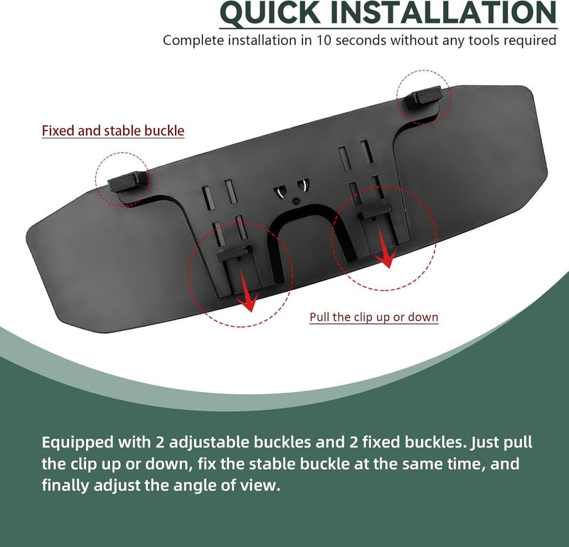 NTNEV 12''x3.5'' Panoramic Rear View Mirror - Image 5