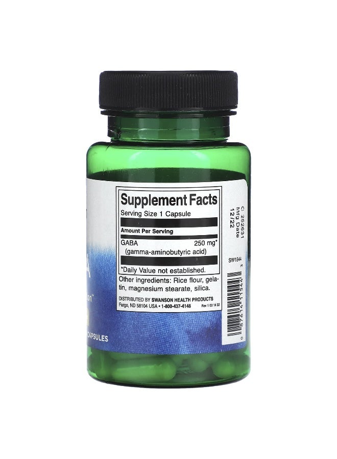 SWANSON سوانسون، غابا، 250 ملغ، 60 كبسولة - Image 2