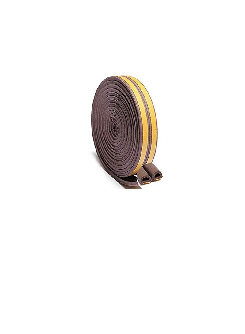Beorol Sealing Tape Self Adhesive 'D' Profile Brown 2 x 3Mtrs DBR6 Beorol - Image 1