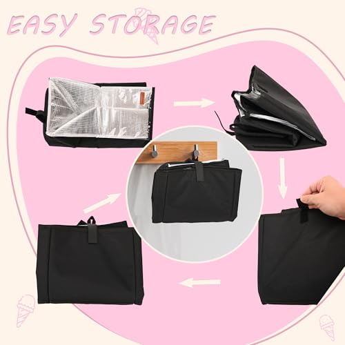 CROTIRAD Clear Dust Cover Compatible with Ninja CREAMi NC501, NC301, NC299AMZ, Ice Cream Machine Dust Cover with Hanging Strap Fits Ninja Ice Cream Maker Machine, Black - Image 3