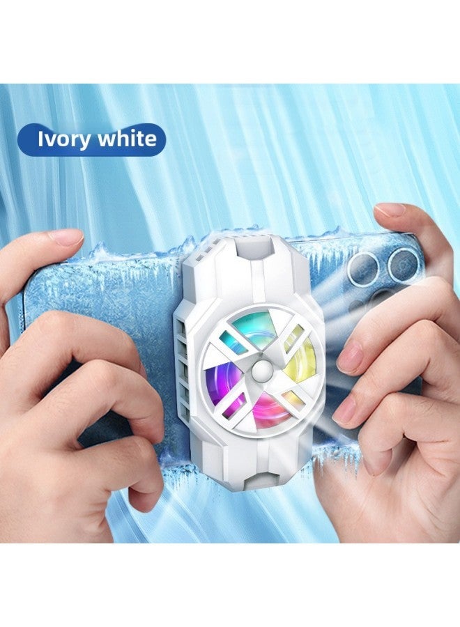 1113 Supply Air-cooled Cooling Game Artifact Back Clip Explosions F5 Mobile Phone Radiator Outlet-Color:S3 Semiconductor Radiator-white (running Model)  - Image 1