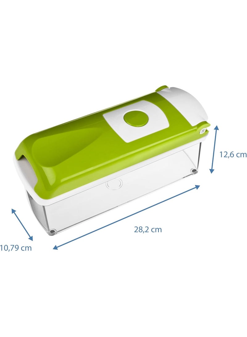Silly fish 12-in-1 Multi-Function Vegetable Chopper and Slicer Set, Green & White - Image 5