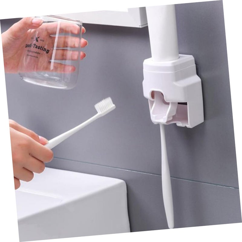Wall Mounted Toothpaste Holder With Drain Rack Easy Installation For Bathroom - Image 3