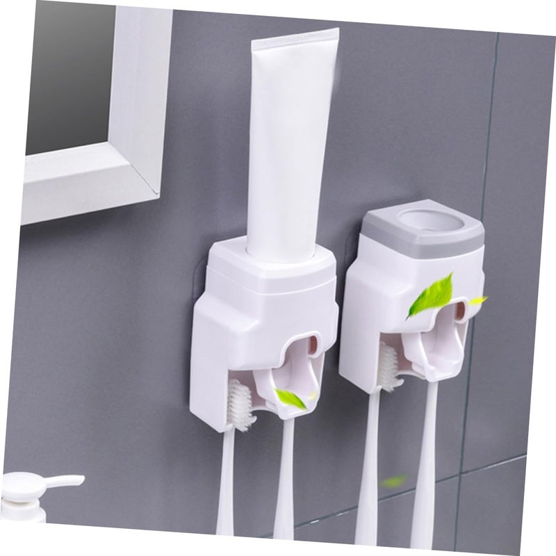 Wall Mounted Toothpaste Holder With Drain Rack Easy Installation For Bathroom - Image 4