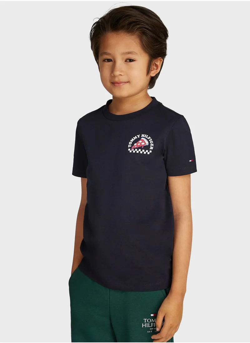 TOMMY HILFIGER Youth Logo Crew Neck T-Shirt