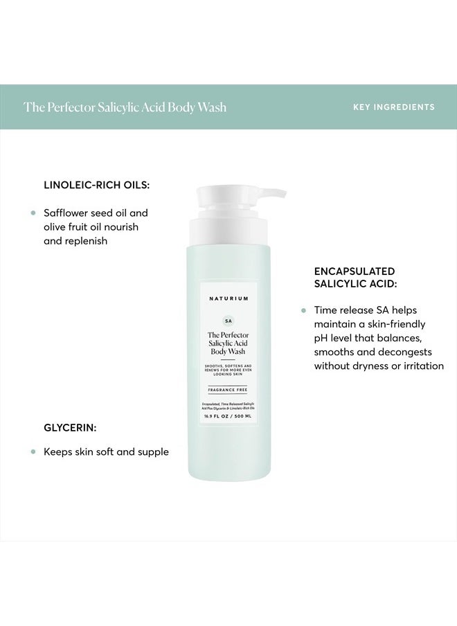 NATURIUM The Perfector Salicylic Acid Body Wash, Gentle & Smoothing Cleanser, 16.9 oz  - Image 3