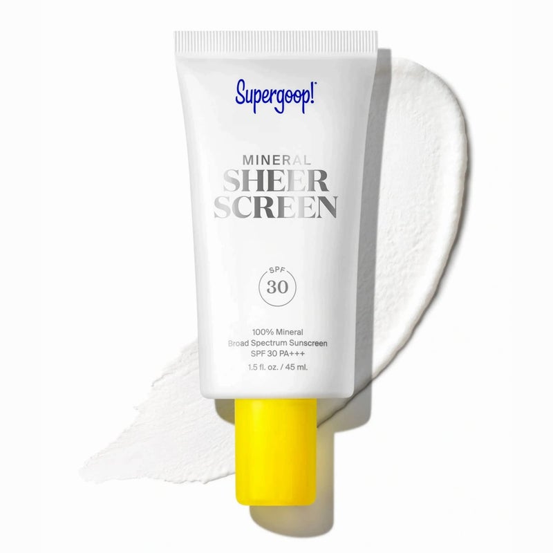 Supergoop! Mineral Sheerscreen SPF 30 PA+++, 1.5 fl oz - Mineral, Broad Spectrum Face Sunscreen + Primer + Helps Filter Blue Light - Satin Finish - For All Skin Types - Image 1