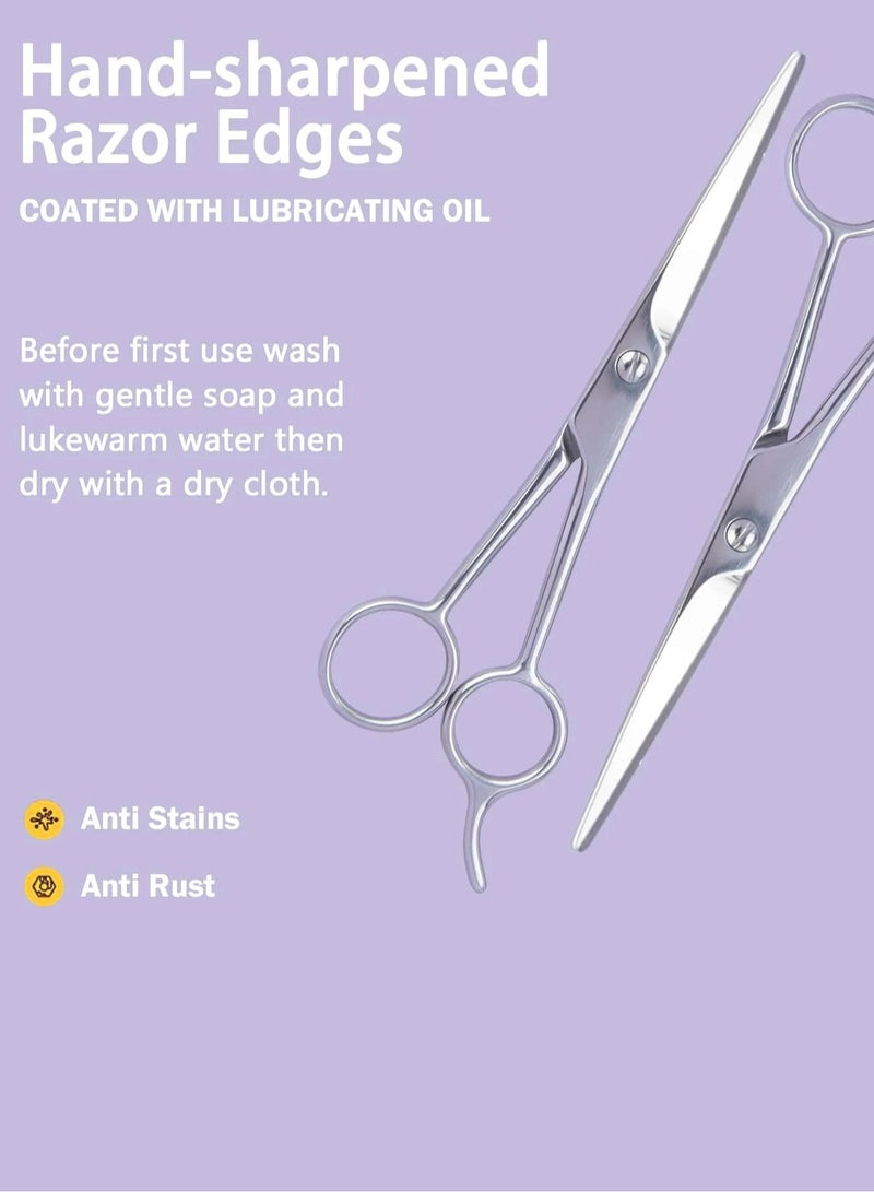 Generic Professional Hair Scissors - Stainless Steel Hair Cutting Scissors - Razor Edge Barber Scissors for Men and Women - Premium Scissors for Hair Cutting, Salon and Home Use. multicolour  - Image 3