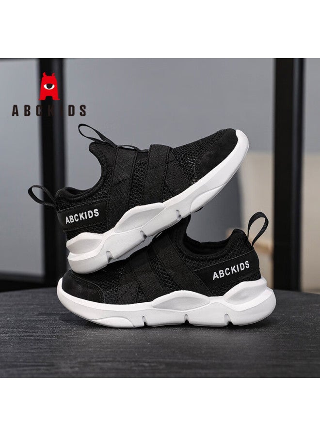 Abc Kids Kids Summer Mesh Shoes Boys Breathable Slip-on Casual Shoes Girls Sports Shoes 3351py Black Size 33 - Image 4