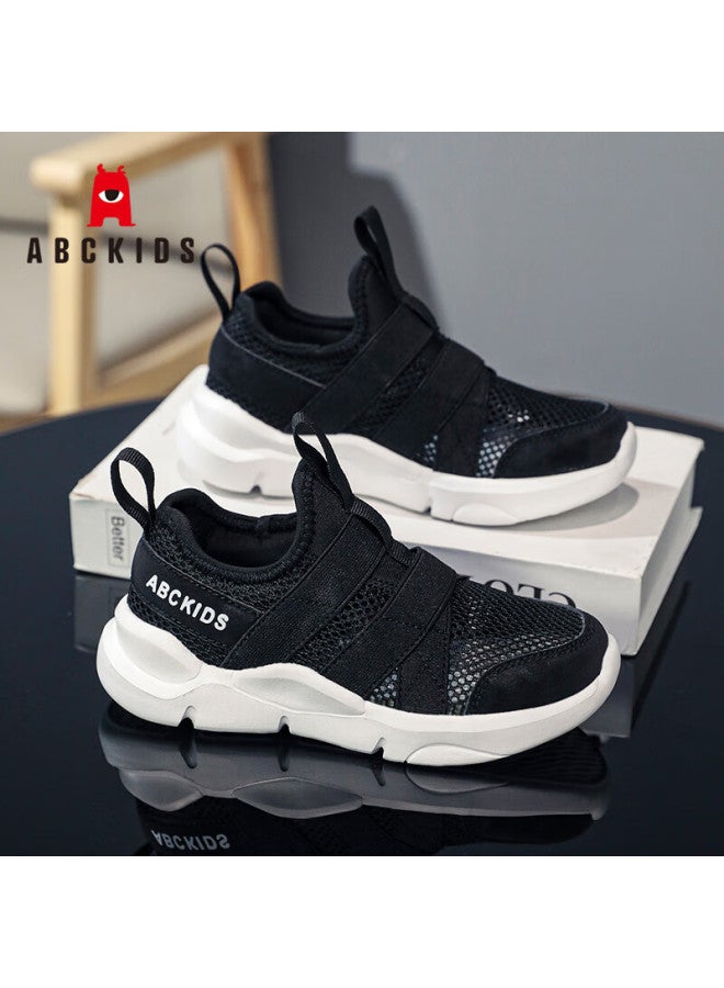 Abc Kids Kids Summer Mesh Shoes Boys Breathable Slip-on Casual Shoes Girls Sports Shoes 3351py Black Size 33 - Image 5