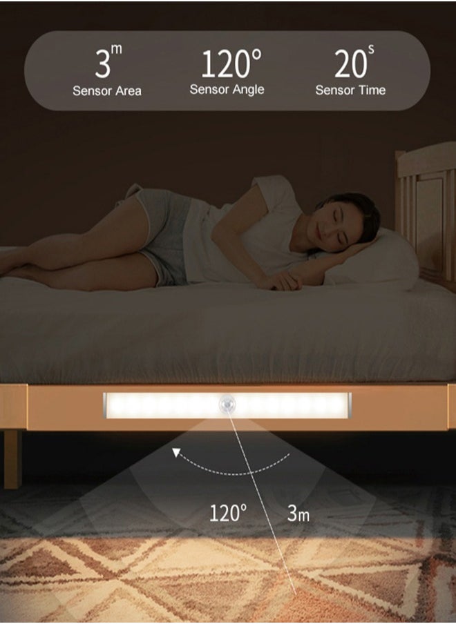 Goeco Body Sensor Cabinet Night Light 30*2.2cm White With USB Charging  - Image 3