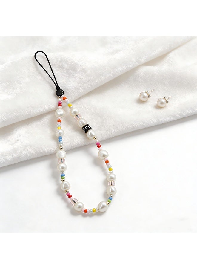 Beaded Mobile Phone Lanyard, Detachable Wrist Strap Lanyard, Phone Lanyard Phone Accessories for Women, Suitable for Camera and Mobile Phone Chain Pendants - Image 3