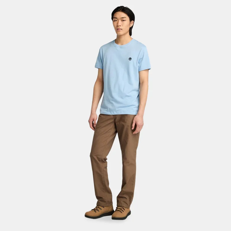 Timberland Blue Men's Oyster River Chest Logo T-Shirt for Men | Best Price UAE