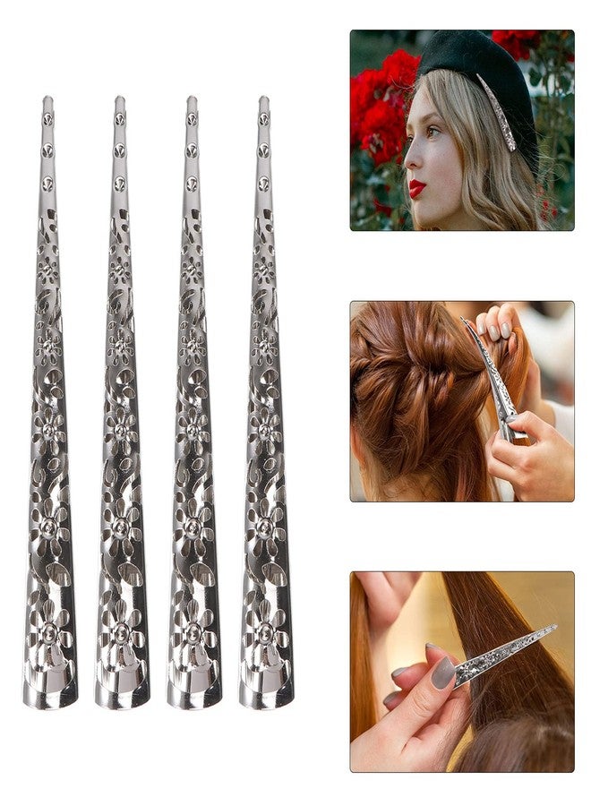 ifundom Billed Hair Clips, 4 Packs Hollow Style Hair Clip Rustproof Metal Alligator Curl Clips with Holes for Hair Styling, Hair Coloring - Image 4