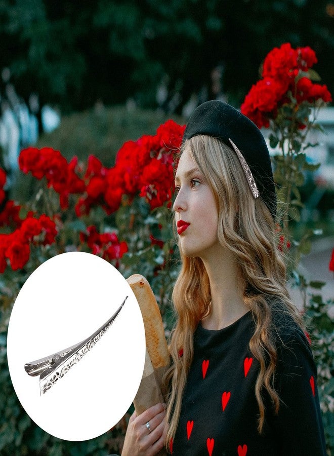 ifundom Billed Hair Clips, 4 Packs Hollow Style Hair Clip Rustproof Metal Alligator Curl Clips with Holes for Hair Styling, Hair Coloring - Image 3