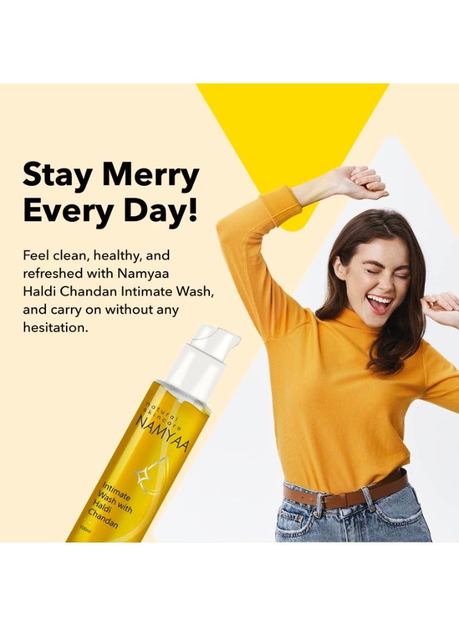 Namyaa Haldi Chandan Intimate Hygiene Wash 100ML& Hair Removing Cream 60G& Natural Lip Serum/Balm/Lightener/Moisturizer For Lip Lightening /Brightening/Toning/Moisturizing, 30 g - Image 4