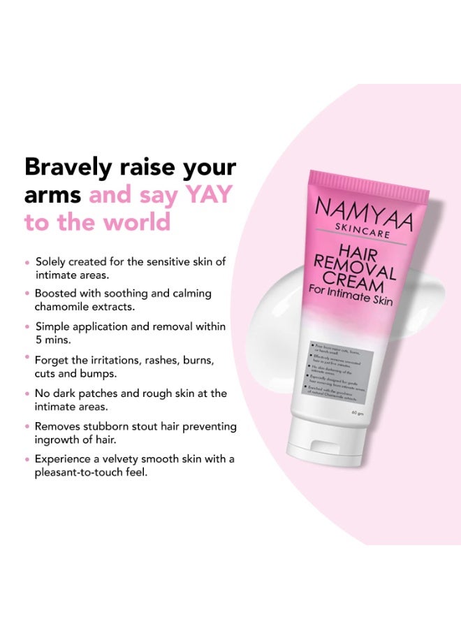 Namyaa Haldi Chandan Intimate Hygiene Wash 100ML& Hair Removing Cream 60G& Natural Lip Serum/Balm/Lightener/Moisturizer For Lip Lightening /Brightening/Toning/Moisturizing, 30 g - Image 3