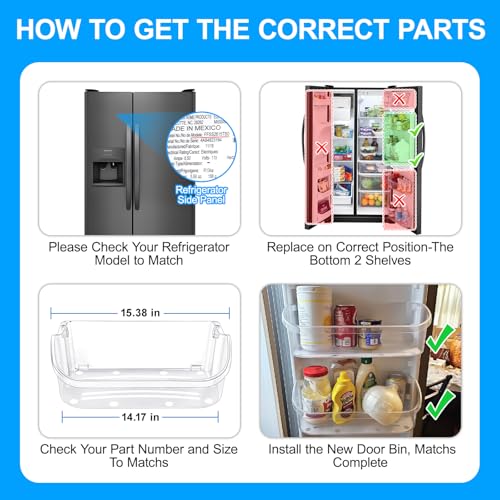 Alvar UPGRADED 240356402 Refrigerator Door Bin Compatible with Frigidaire Door Shelf Replacement Frigidaire Gallery Door Shelf Refrigerator Shelves FGHS2631PF4A FFSS2615TS0 LFSS2612TF0 LFSS2612TE0 Door Bin - Image 5