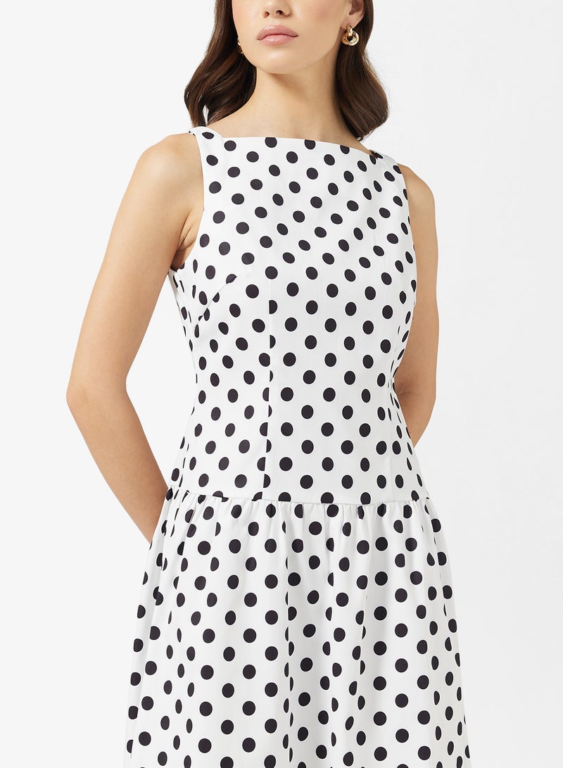 ELLA Polka Print Dress - Image 3