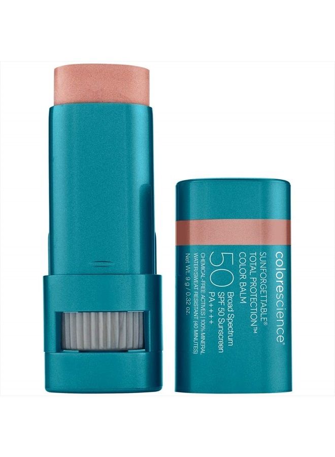 Colorescience Sunforgettable Total Protection Color Balm SPF 50, Mineral, Broad Spectrum, Buildable Lip & Cheek Color, Blush, 0.32 Ounce (Pack of 1) - Image 1
