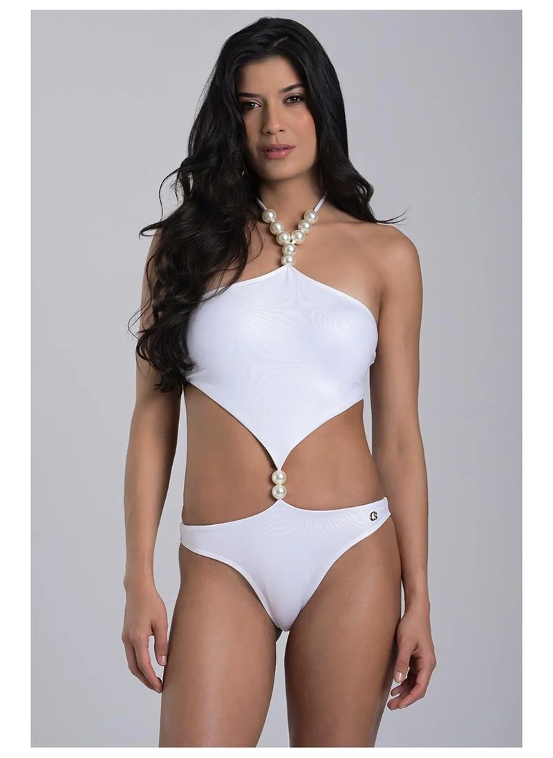 Carmen Steffens  White Bianco Maxi Pearl Swimsuit for Women | Best Price UAE