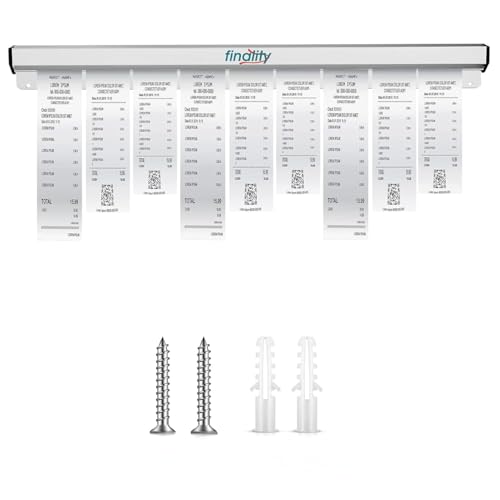 FINALITY Restaurant Order Slip Holder, Silver Kitchen Slide Check Rack Orders Slip Ticket Holder Tab Aluminium Display Rail for Restaurant Cafes Pubs Bars Silver (Aluminium, 12 Inch) - Image 1