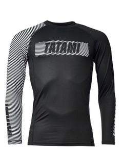 ESSENTIAL 3.0 LONG SLEEVE RASH GUARD - BLACK & WHITE - M