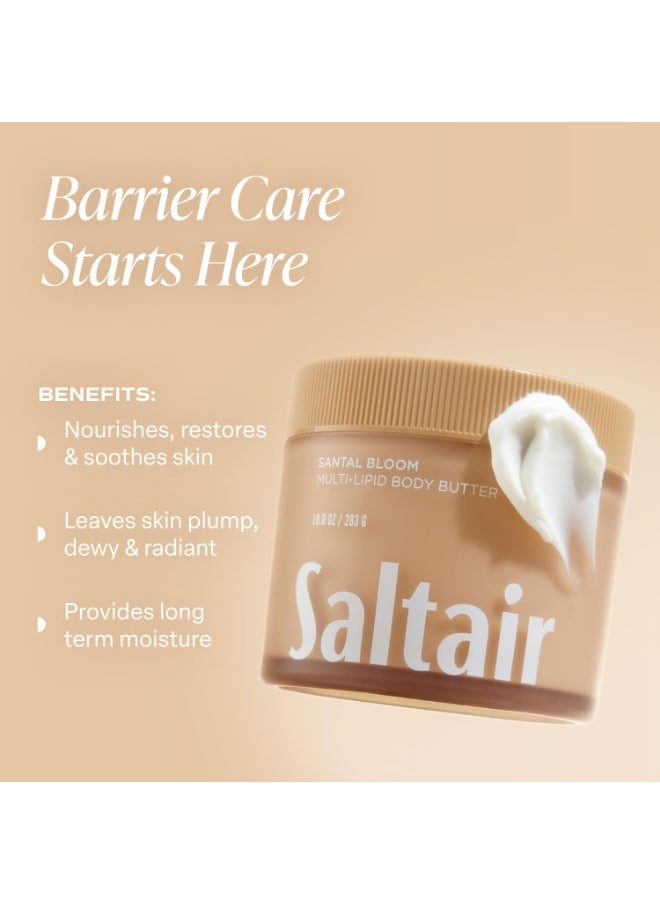 Saltair Saltair Multi-Lipid Body Butter - Rich, Nourishing Santal Bloom Hydrating Body Cream with Ceramide Complex, Coconut Oil, Shea Butter, and Sea Buckthorn. Deep Moisturizing Dry Skin Care. 10oz Jar  - Image 4