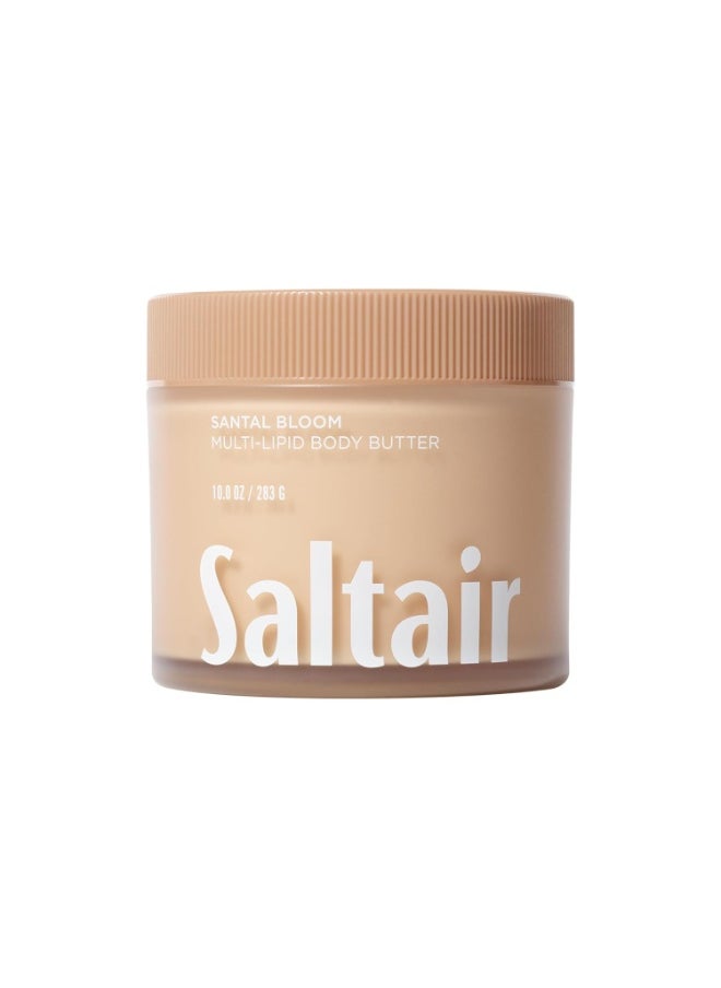 Saltair Saltair Multi-Lipid Body Butter - Rich, Nourishing Santal Bloom Hydrating Body Cream with Ceramide Complex, Coconut Oil, Shea Butter, and Sea Buckthorn. Deep Moisturizing Dry Skin Care. 10oz Jar  - Image 1