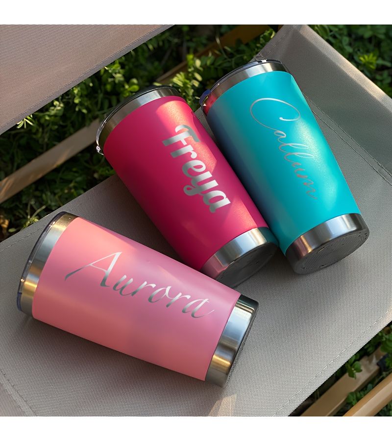 Black Sports Bottle 20 Oz Double Wall Stainless Steel Laser Engraved Leak Proof Gift - Image 1