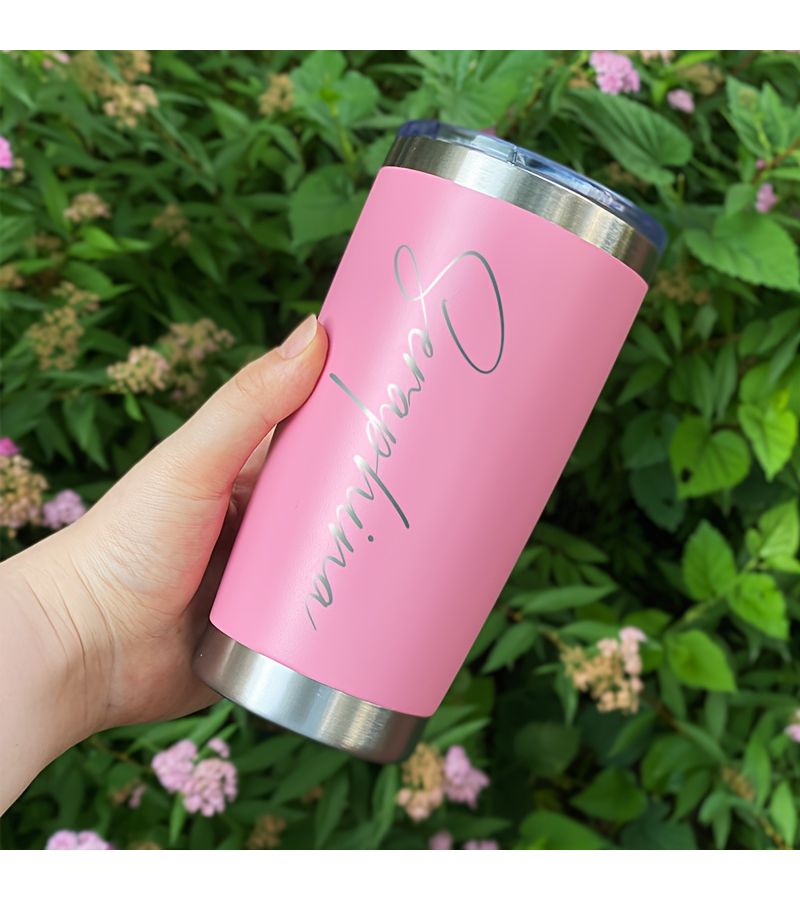 Black Sports Bottle 20 Oz Double Wall Stainless Steel Laser Engraved Leak Proof Gift - Image 2