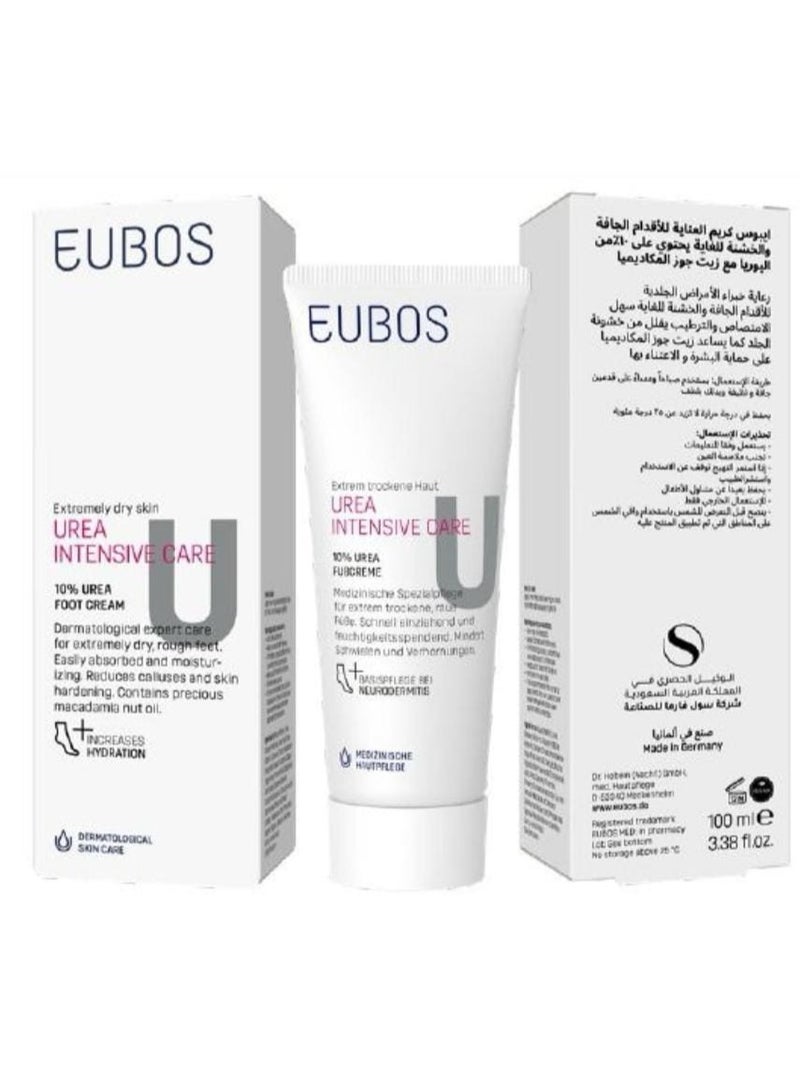 Eubos Extra Dry and Rough Feet Care Cream with 10% Urea and Macadamia Nut Oil, 100 ml - Image 3
