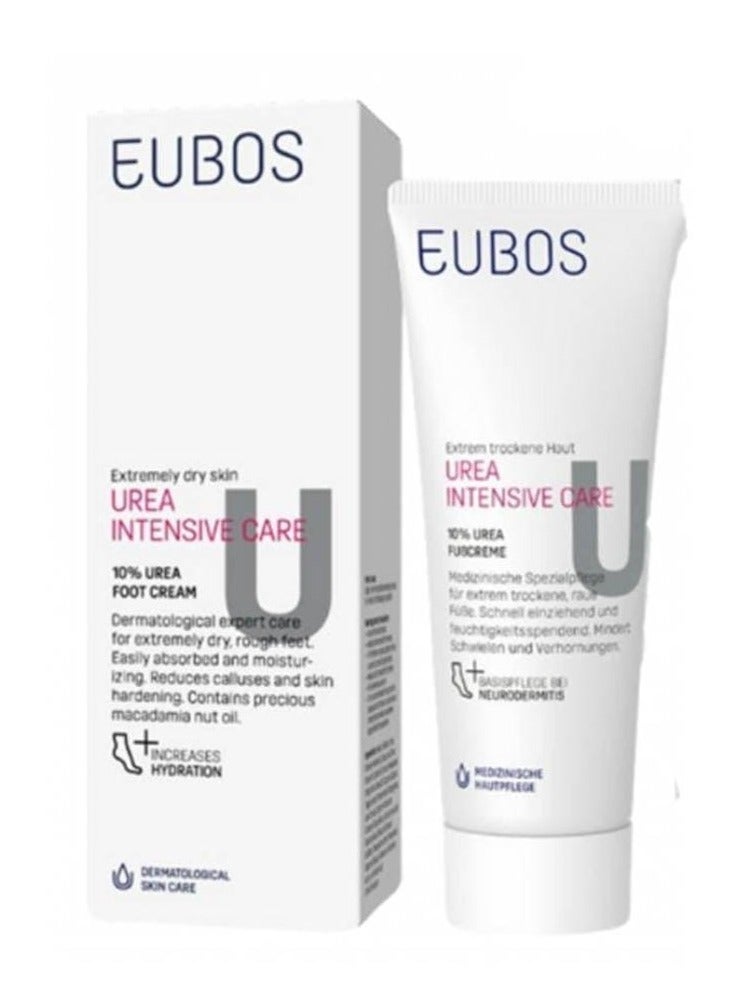 Eubos Extra Dry and Rough Feet Care Cream with 10% Urea and Macadamia Nut Oil, 100 ml - Image 1