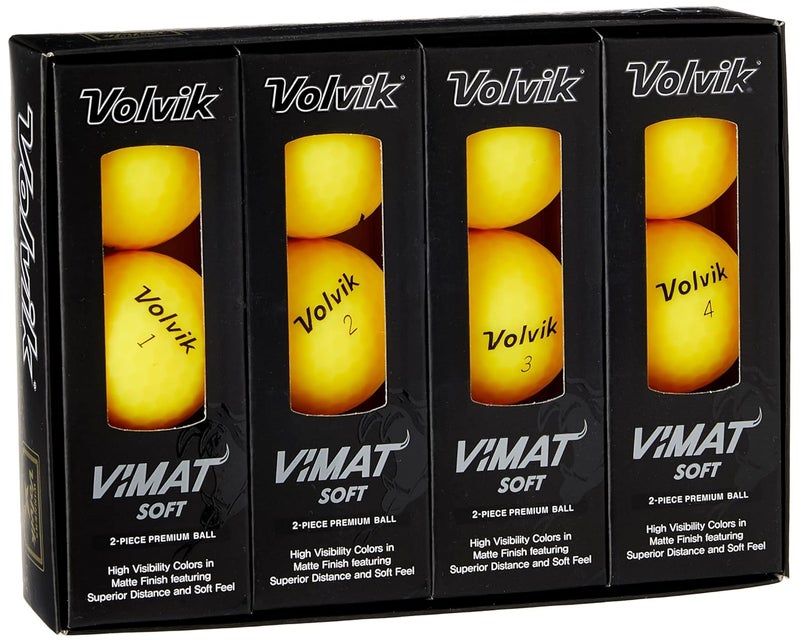 Volvik Vimat Soft Golf Balls (Yellow) - Image 1