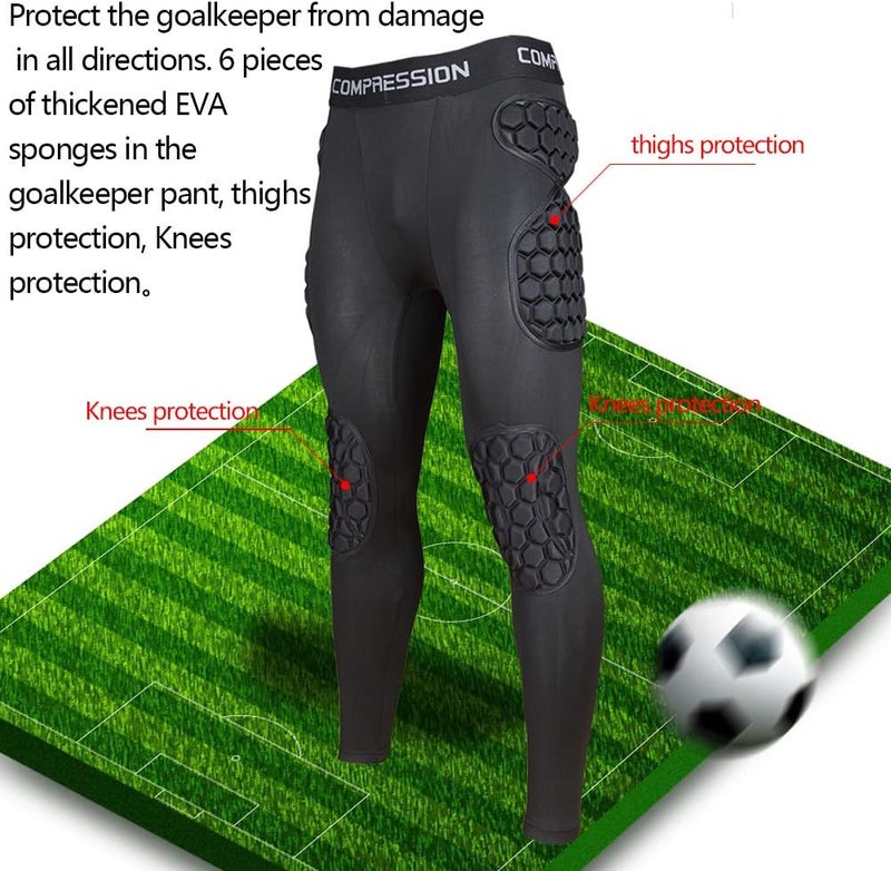 Shinestone Adult Men's Goalkeeper Armor BodyShield Padded Compression Shirt Pants and Short with Sponge Protector - Image 4
