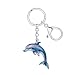 DUOWEI Acrylic Cute Sea Animal Dolphin Keychain Key Ring Gifts for Women Beach Lovers Car Keys Wallet Backpack Accessories Blue - Image 2