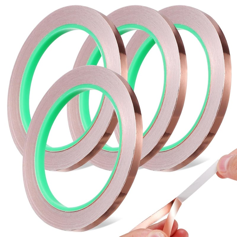 Copper Foil Tape 6.35mm x 20M Conductive Self Adhesive for EMI Shielding Guitar Stained Glass - Image 1