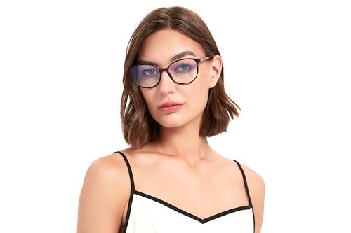 JFXQDR Women's Blue Light Blocking Glasses, TR90 Frame Computer Gaming Glasses Anti Eyestrain & UV Glare RF6208 (Coco Tortoise) - Image 2