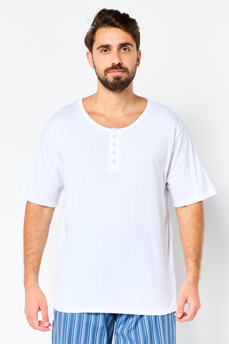 English Laundry Men 2 Pieces Stripe Top And Pants Pyjama Set, Multicolor - Image 2