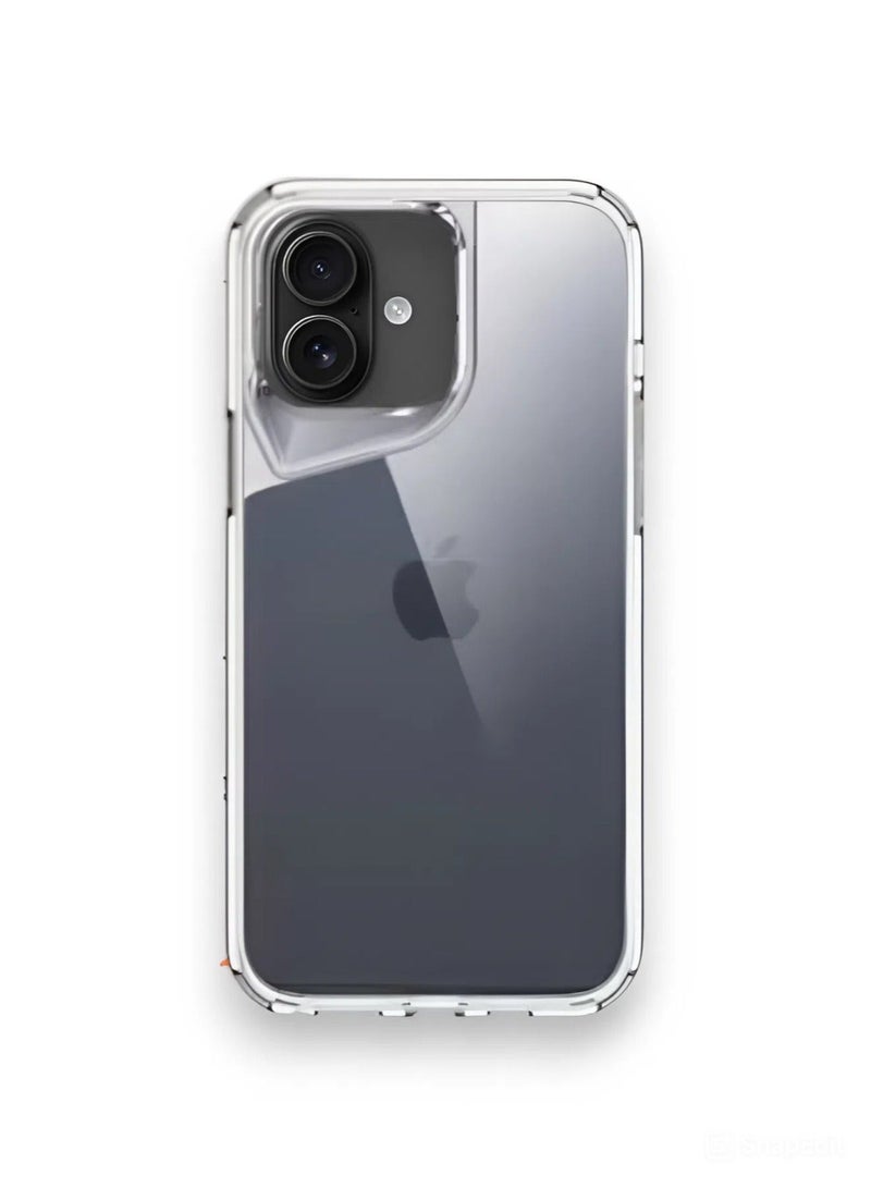 جراب موبايل ايفون 16 بلس (iPhone 16 Plus) مضاد للصدمات, غطاء حماية مضاد للخدش, مصنوع من البولي يورثين الحراري عالي الجودة - شفاف