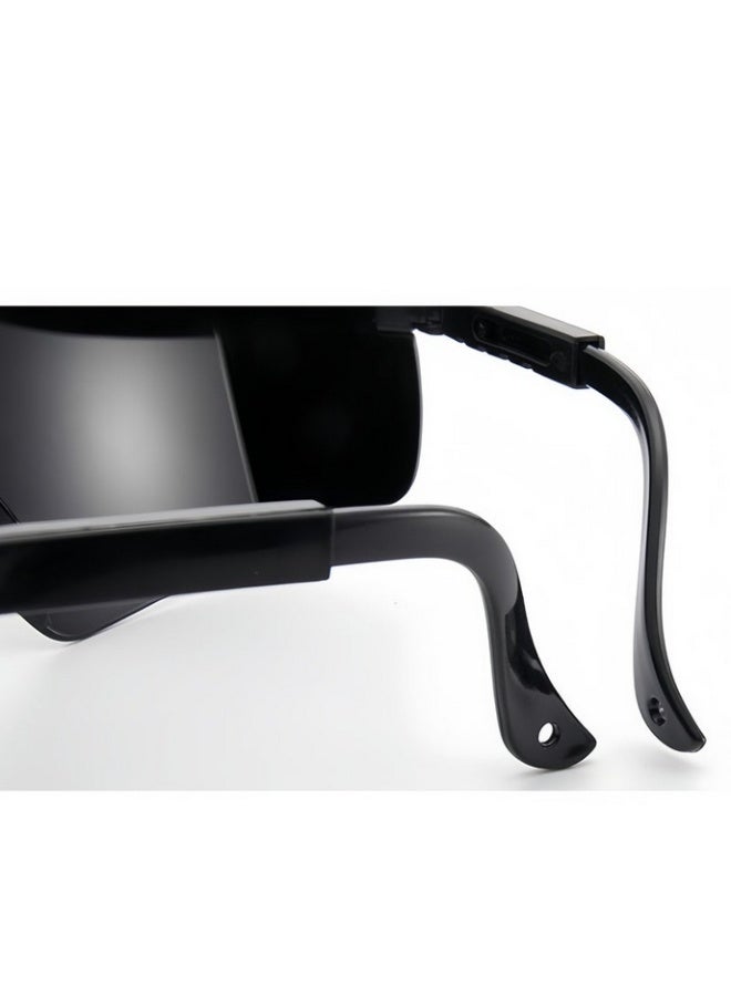 TEAKWOOD Semi-Rimless Shield Laser Safety Glasses, Black  - Image 2
