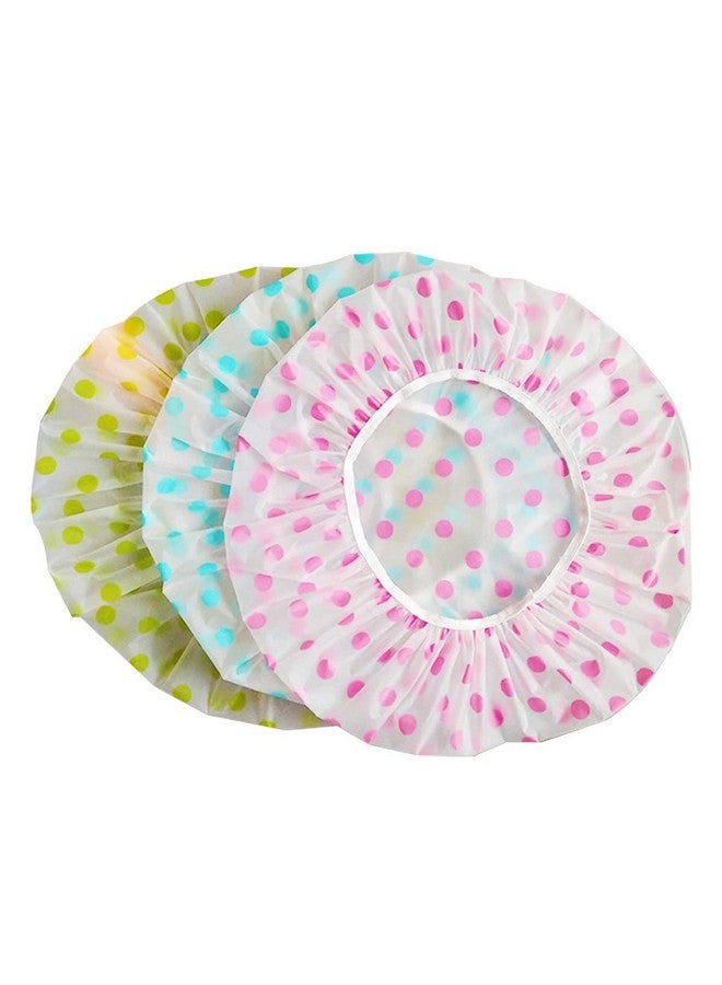 Sileni (PACK OF 3) Shower Caps For Women Reusable Waterproof Caps For Homes, Spas, Salons, Hair Treatment, Beauty Parlors. (Multicolor) - Image 3