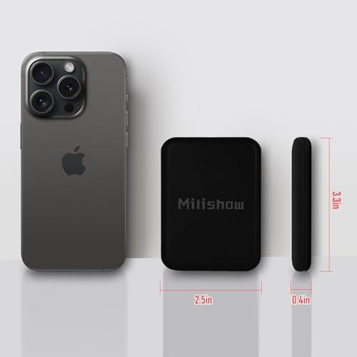 Milishow Compact Mirror, 1x/3x Magnifying LED Pocket Mirror, Small Lighted Travel Makeup Mirror for Purse, Handbag, Folding, Handheld, 2-Sided Mini Mirror with Lights for Women (Battery Black 1pack) - Image 4