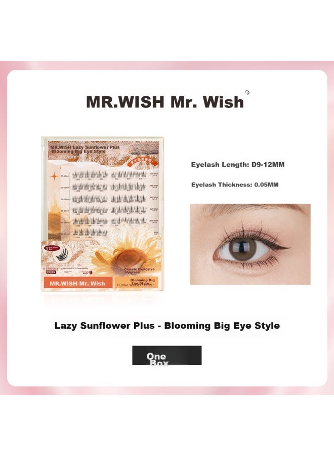 Mr. Wish Xingyuanxiansheng رموش اصطناعية متدرجة كثلاثية متطورة للكسالى، عباد الشمس 9-11مم بلس 120 عنقود - Image 4
