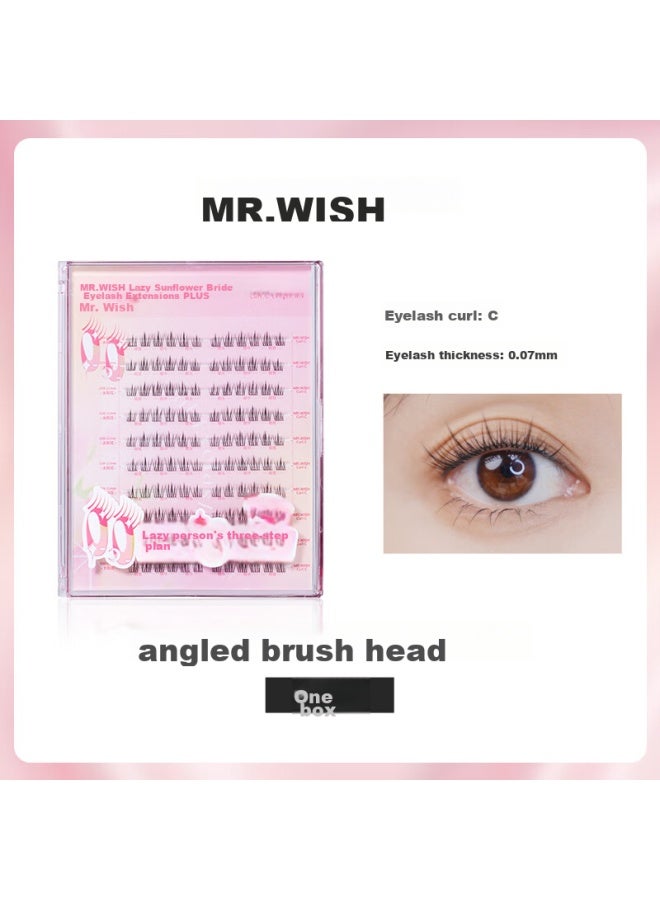 Mr. Wish Xingyuanxiansheng رموش اصطناعية متدرجة كثلاثية متطورة للكسالى، عباد الشمس 9-11مم بلس 120 عنقود - Image 1