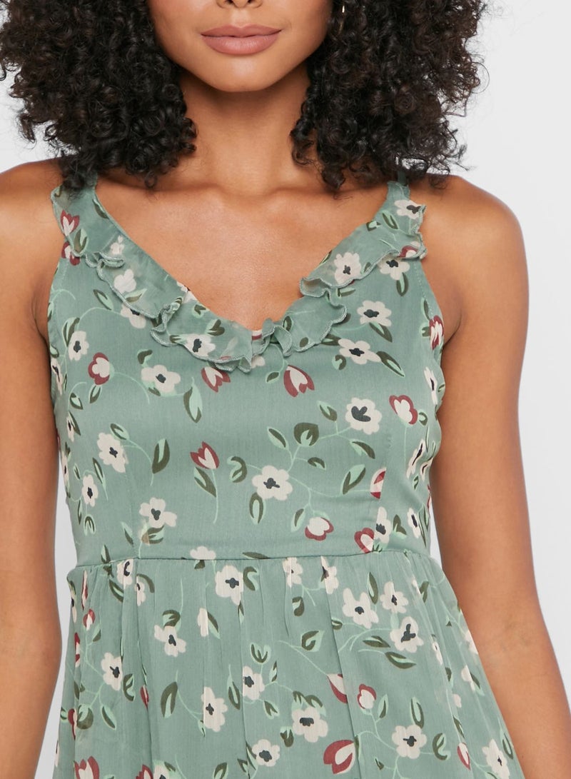 Cami Strap Printed Dress