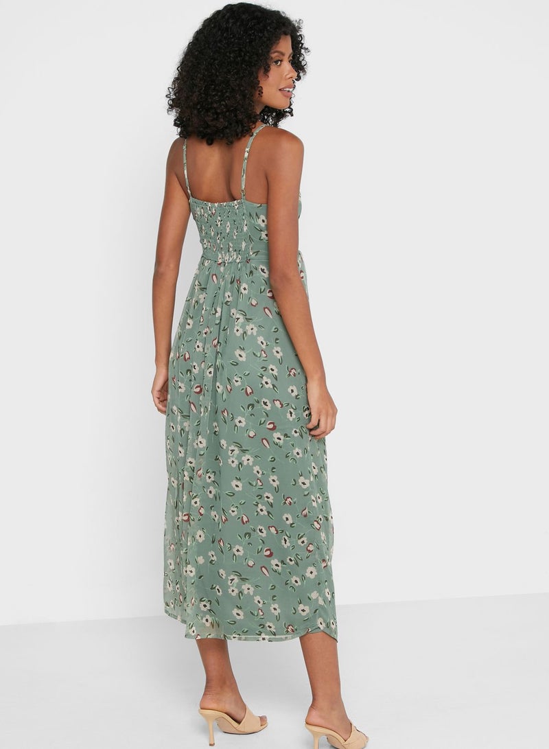 Cami Strap Printed Dress