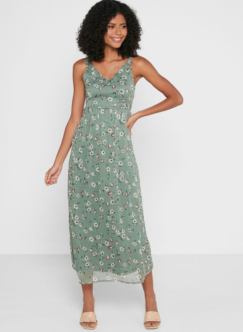 Cami Strap Printed Dress