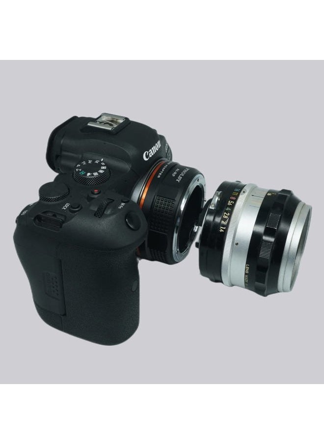 Lens Mount Adapter for Nikkor F/AI/AIS/AF/AF-I/AF-S Lens Compatible with Nikon F Lens to Canon EOS RF Mount Camera Body, Nikon F to RF